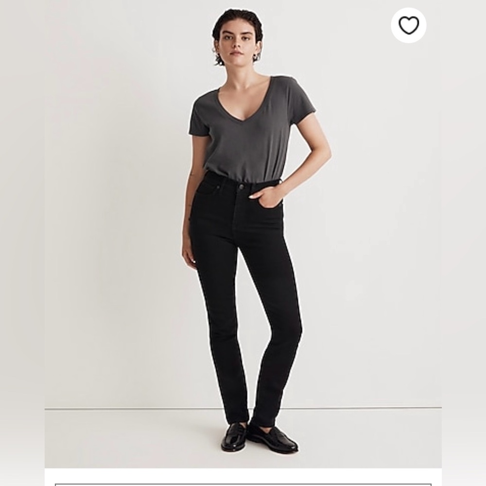 Madewell Stovepipe Jeans in Black Rinse Wash